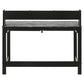 Besler 47-inch SmartTop™ Writing Desk with Shelf Grey Stone and Black
