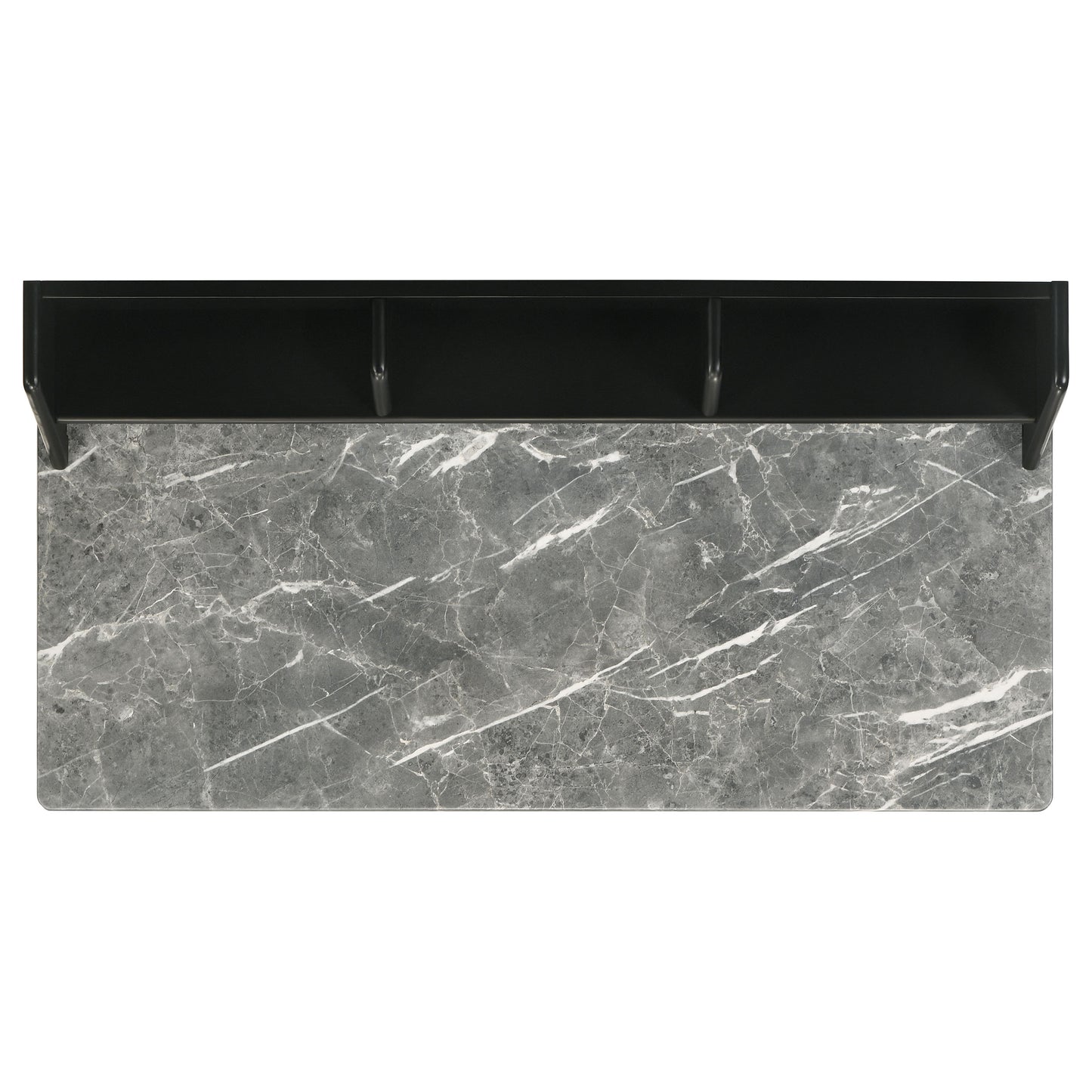 Besler 47-inch SmartTop™ Writing Desk with Shelf Grey Stone and Black