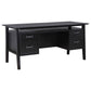 Goodson 64-inch 4-Drawer Double Pedestal Computer Desk Black