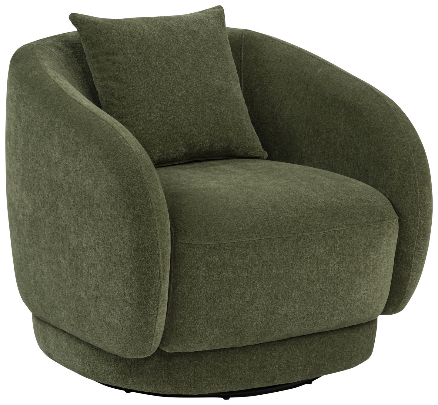 Arnaud Chenille Upholstered Swivel Accent Chair Green
