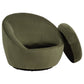 Myernick Velvet Upholstered Swivel Accent Chair Olive