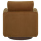 Iris Fabric Upholstered Swivel Accent Chair Rust
