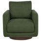 Iris Fabric Upholstered Swivel Accent Chair Matcha