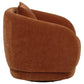 Arnaud Chenille Upholstered Swivel Accent Chair Burnt Orange