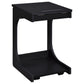 Ralston C-Shaped Lift-Top Sofa Side Table With Casters Black