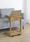 Ralston C-Shaped Lift-Top Sofa Side Table With Casters Mango