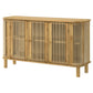 Ervine 3-Door Rope Panel Sideboard Accent Storage Cabinet Natural