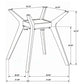 Paxton 5-piece Round Glass Top Counter Height Dining Set Beige