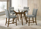 Paxton 5-piece Round Glass Top Counter Height Dining Set Grey