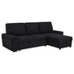 Demko Sleeper Sectional Sofa with Speaker and Storage Chaise Black