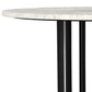 Haven Round Genuine White Marble Top Coffee Table Black