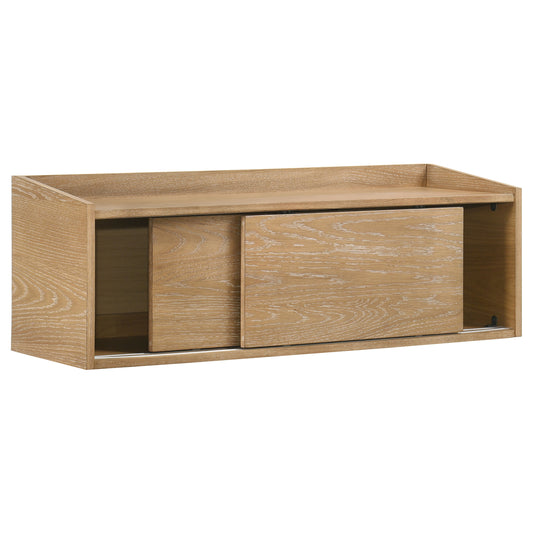 Fabian Bookshelf Bridge with Cubbies Distressed Light Brown