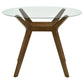 Paxton Round 48-inch Glass Top Counter Height Dining Table Brown