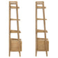 Fabian 2-piece 3-shelf Bookshelf with Drawer Distressed Light Brown