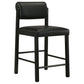 Kehoe Upholstered Counter Height Chair Black (Set of 2)