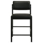 Kehoe Upholstered Counter Height Chair Black (Set of 2)