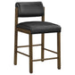 Kehoe Upholstered Counter Height Chair Black and Walnut (Set of 2)