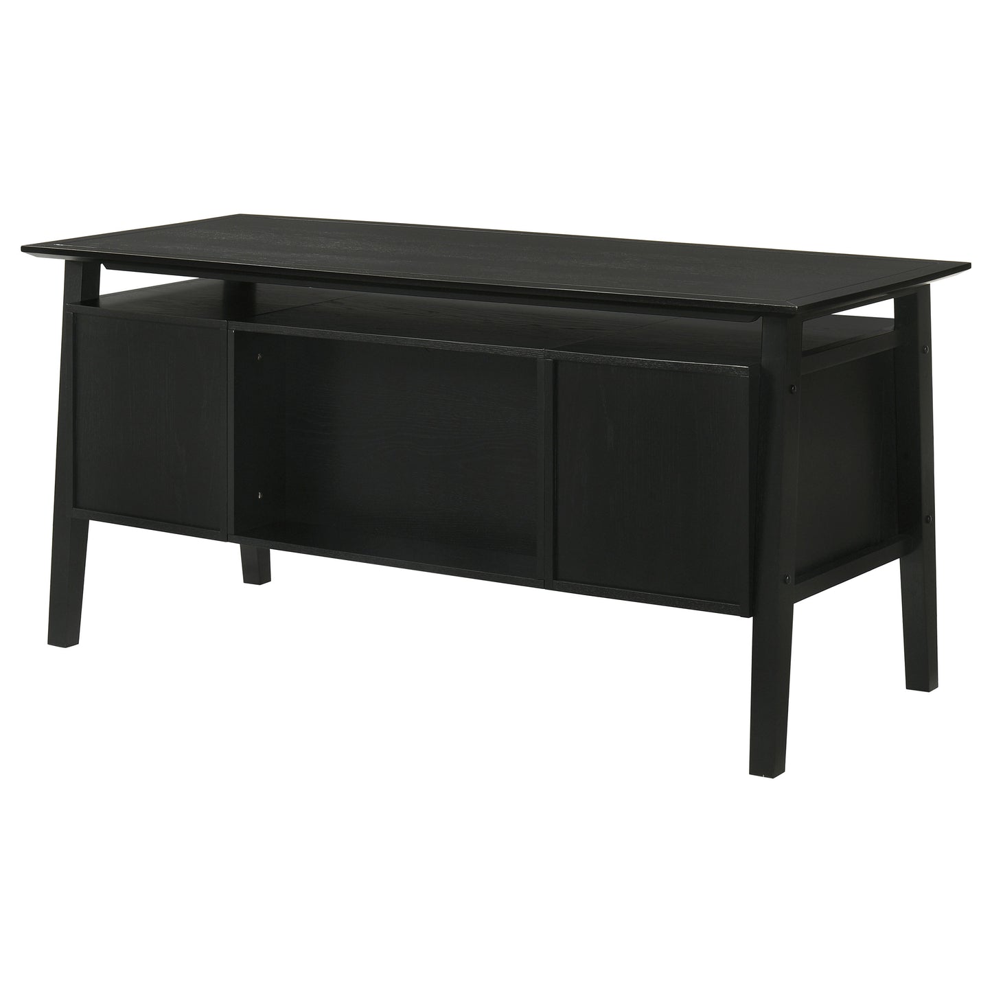Goodson 64-inch 4-Drawer Double Pedestal Computer Desk Black