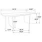 Decker 7-piece 82-inch Rectangular Dining Set Grey and Black