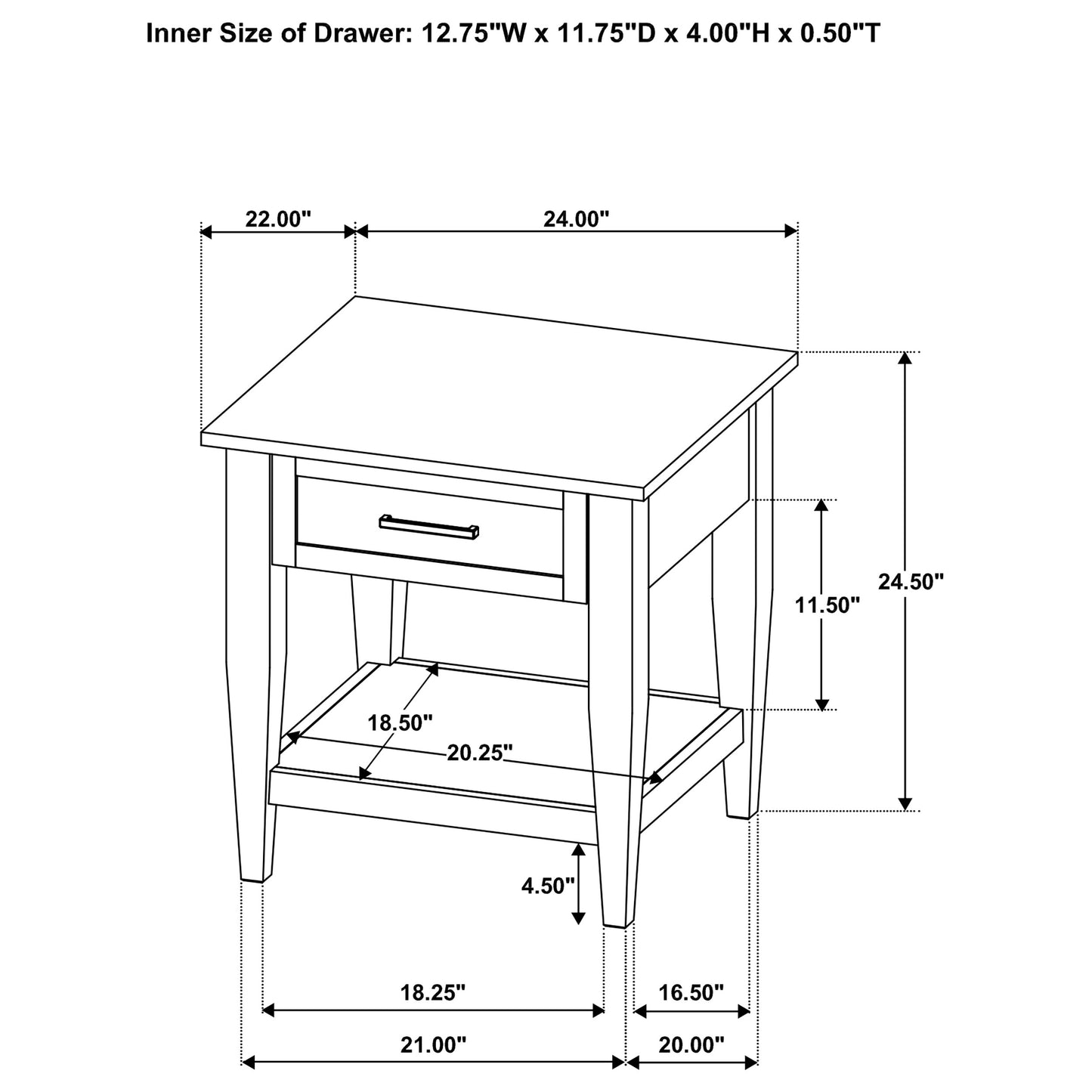Lindenton 3-piece Wood Lift-Top Coffee and End Table Set Black