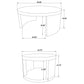 Sweeney 2-piece Round Wood Occasional Nesting Table Set Black