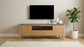 Bradley 63-inch 2-Door SmartTop™ TV Stand Grey and Natural