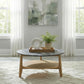 Bradley Round SmartTop™ Cocktail Coffee Table Grey and Natural