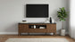 Bradley 63-inch 2-Door SmartTop™ TV Stand Smokey Grey and Brown