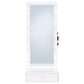 Spector 1-drawer Lighted Full-Length Floor Mirror White High Gloss