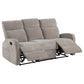 Hamilton 3-piece Chenille Manual Reclining Sofa Set Sand