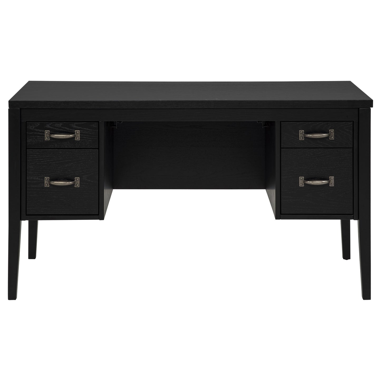 Graham 54-inch 4-drawer Double Pedestal Lift Top Computer Desk Black