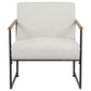 Monsen Fabric Upholstered Metal Frame Accent Chair Ivory