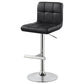 Lenny Tufted Adjustable Faux Leather Bar Stool Black (Set of 2)