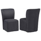 Jaelynn Upholstered Dining Side Chair Charcoal (Set of 2)