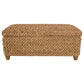Laughton Hand-Woven Banana Leaf Storage Bench Natural