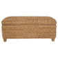 Laughton Hand-Woven Banana Leaf Storage Bench Natural