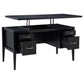 Graham 4-Drawer Lift-Top Computer Desk Black