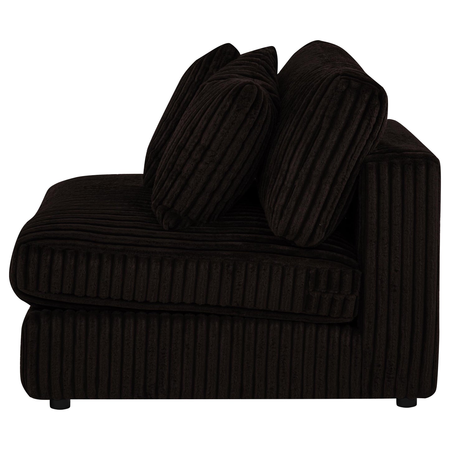 Blaine Upholstered Armless Chair Chocolate