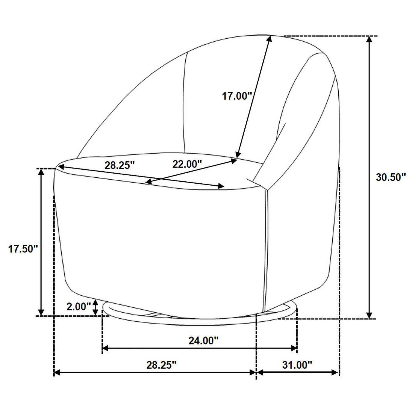 Leon Chenille Upholstered Swivel Accent Chair Beige