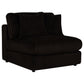Blaine Corduroy Armless Chair with Reversible Cushions Chocolate Brown