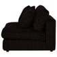 Blaine Corduroy Armless Chair with Reversible Cushions Chocolate Brown