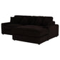 Blaine 2-Piece Corduroy Reversible Chaise Sectional Sofa Chocolate Brown