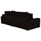 Blaine 2-Piece Corduroy Reversible Chaise Sectional Sofa Chocolate Brown