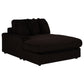 Blaine 2-Piece Corduroy Reversible Chaise Sectional Sofa Chocolate Brown