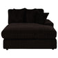 Blaine 2-Piece Corduroy Reversible Chaise Sectional Sofa Chocolate Brown