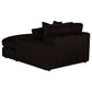 Blaine 2-Piece Corduroy Reversible Chaise Sectional Sofa Chocolate Brown