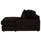 Blaine 2-Piece Corduroy Reversible Chaise Sectional Sofa Chocolate Brown