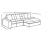 Blaine 2-Piece Corduroy Reversible Chaise Sectional Sofa Chocolate Brown