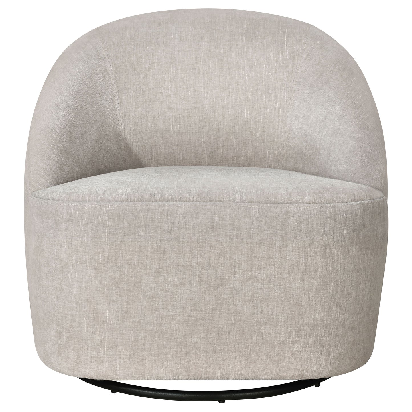 Leon Chenille Upholstered Swivel Accent Chair Greige