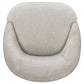Leon Chenille Upholstered Swivel Accent Chair Greige